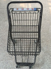 Graues Metall 2 - Reihen-Supermarkt-Korb-Einkaufslaufkatze Antikollisions mit 4 PU-Rädern