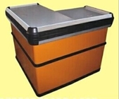 Der Stahlorangen-Eilkassen-/polierten Oberfläche Speicher-Kassierer-Schreibtisch