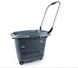 Schwerer Laden-Einkaufskorb mit Rädern und Griff kundengebundenem SGS ISO9002