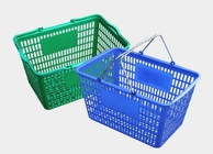 Bereiten Sie Plastikhandeinkaufskörbe, dauerhaftes Lebensmittelgeschäft-blauen Speicher-Einkaufskorb auf